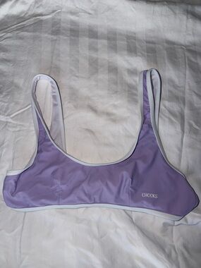 Boutine LA Lavender Scoop Bralette with Light Gray Trim